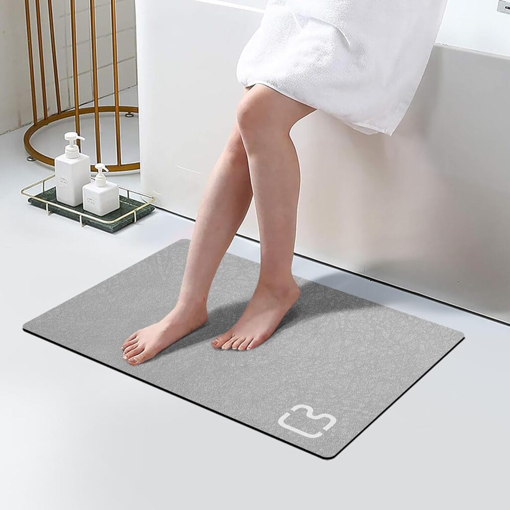 Alfombrillas de baño quick dry estilo piedra