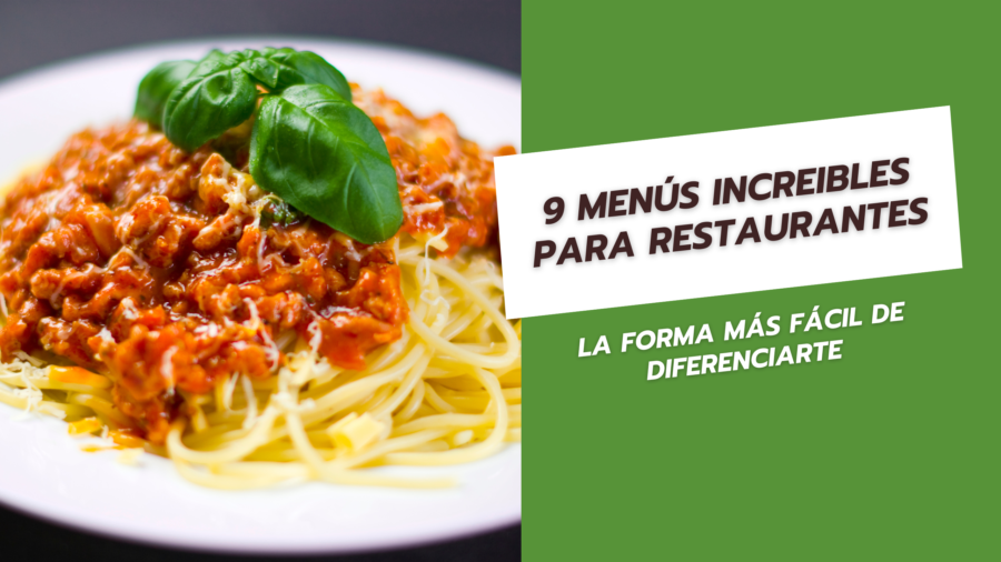 9 Menús Increibles para Restaurantes